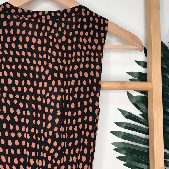 SOLD Witchery Chestnut Print Trim Sleeve Dress 4 - Picture 12 of 13